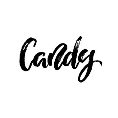 Şeker Hand mürekkep yazı fırçalanmış