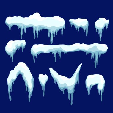 Kar kapaklar, kartopu ve snowdrifts ayarla.