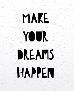 Kart ya da poster your dreams olun. İlham ve motivasyon el yazısı yazı alıntı.