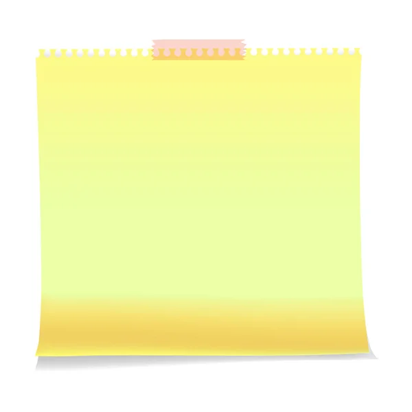 Notes adhésives réalistes modèles de feuilles de papier, rappels — Image vectorielle