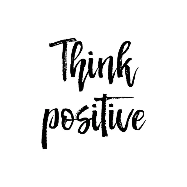 Think Positive motivation text vector illustration — Stock Vector
