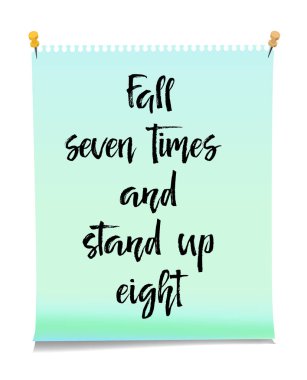 Motivasyon metin, vektör çizim ile kağıt unutmayın