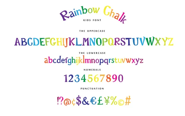 Ensemble alphabet vectoriel de police d'affichage manuscrit — Image vectorielle
