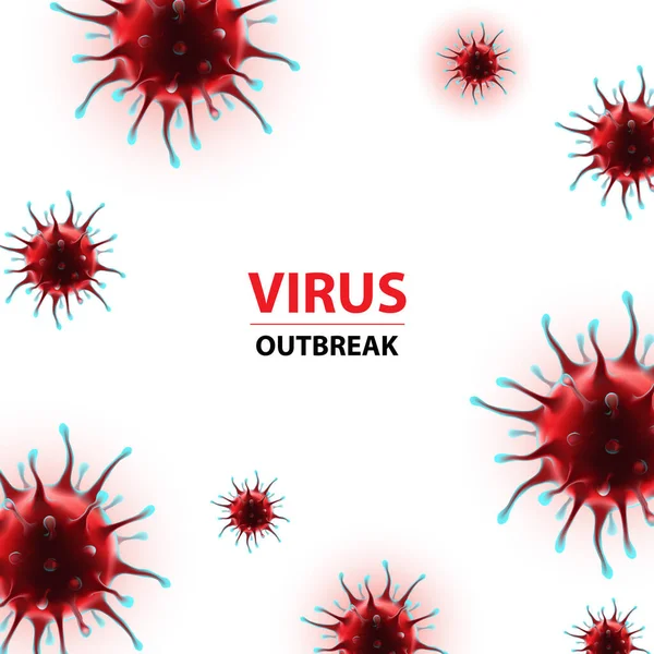 Brote de vectores epidémicos de coronavirus ilustración del virus humano — Archivo Imágenes Vectoriales