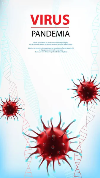 Epidemia koronawirusów pionowe media społecznościowe baner Wirus ilustracji — Wektor stockowy