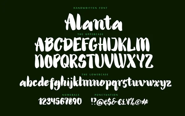 Handgezeichnetes Alanta Schriftvektoralphabet-Set Stockillustration