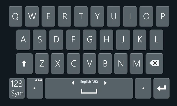 Clavier Smartphone, modèle vectoriel de clavier de téléphone portable . — Image vectorielle