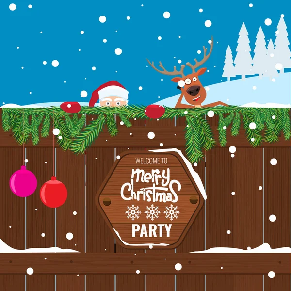 Christmas Party poster design template. — Stock Vector