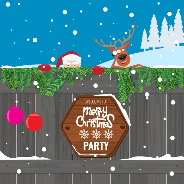 Christmas Party poster design template. — Stock Vector