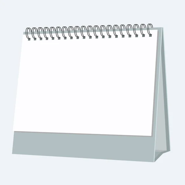 Calendario de escritorio en blanco con diseño de estilo de color plano. Vector aislado — Vector de stock