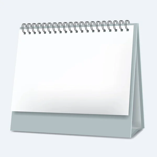 Calendario de escritorio en blanco diseño de estilo realista. Vector aislado — Vector de stock