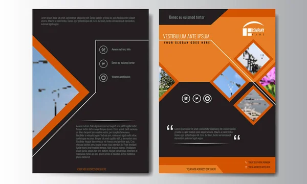 Cover design årsredovisning, vector mall för broschyrer, flyers — Stock vektor