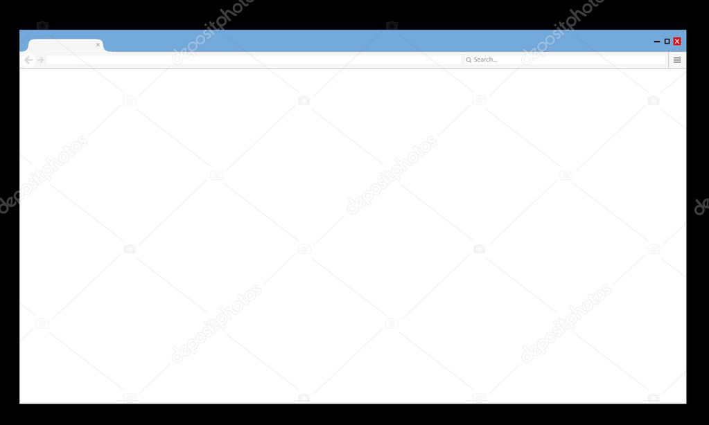Internet Browser window flat vector illustration.