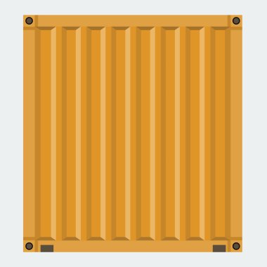 Kargo konteyner nakliye düz düz renk tasarımı ile