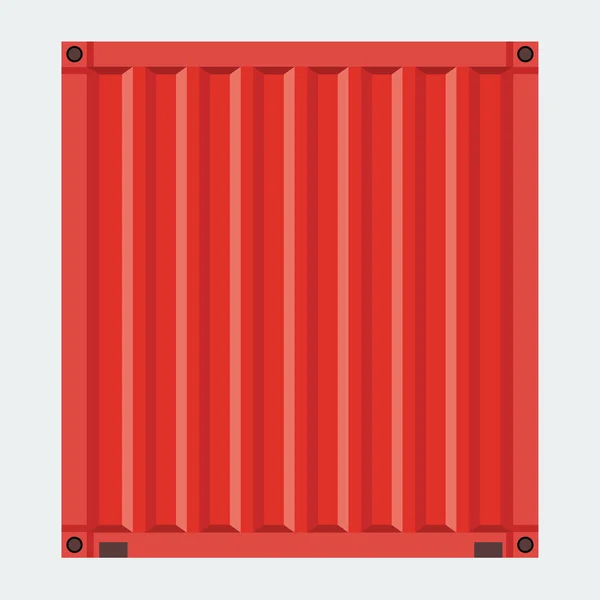 Cargo container for shipping with flat solid color design — Stock Vector