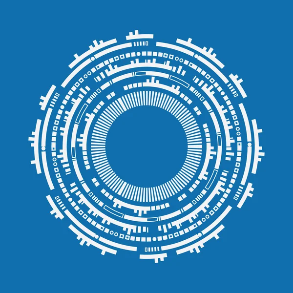 미래 지향적인 그래픽 사용자 인터페이스입니다. 추상 테크노 원. — 스톡 벡터