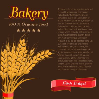Package design for Bakery. Flat and solid design vector illustration clipart