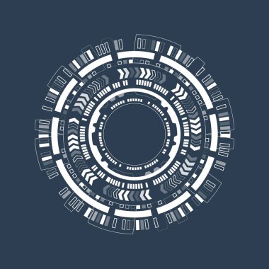 Futuristik grafik kullanıcı arayüzü. Soyut techno daire.