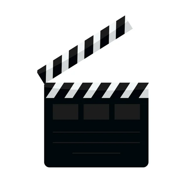 Clapperboard 矢量图分离背景，平面样式图标 — 图库矢量图片