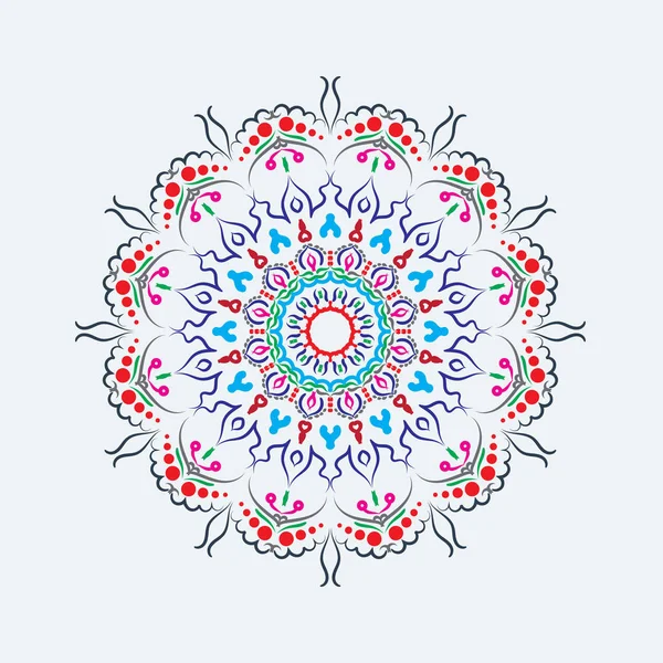 Teller mit Eleganz Stammesornament, Mandala. Vektorillustration — Stockvektor