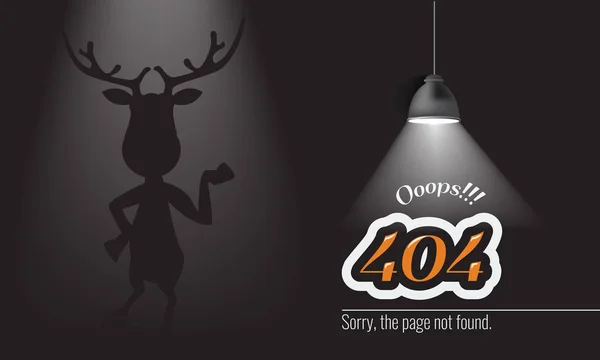 Error de conexión 404 con el concepto de Navidad. Vector — Vector de stock