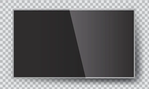 Akıllı Led Tv duvarda asılı. Vektör çizim mock-up