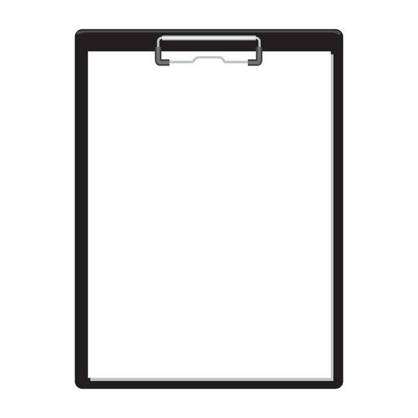 Blank empty clipboard mockup flat and solid color design vector