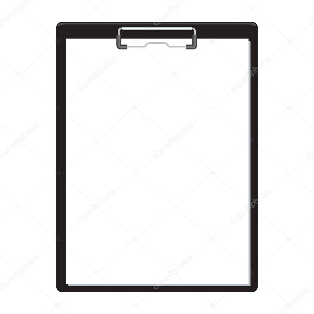 Blank empty clipboard mockup flat and solid color design vector