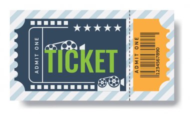 Sinema bilet örnek şablon tasarım. Trendy vektör.
