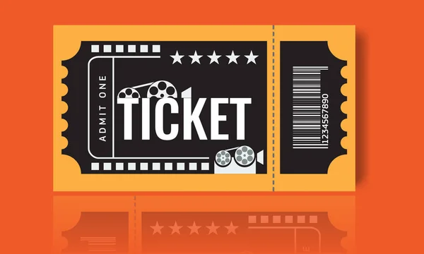 Diseño de plantilla de muestra de ticket de cine. Vector de moda . — Vector de stock