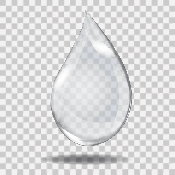 Gerçekçi şeffaf su damlası. Herhangi bir arka plan ile yararlı.