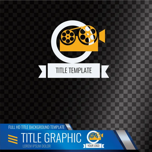 Video headline title template. Unique banner design for video — Stock Vector