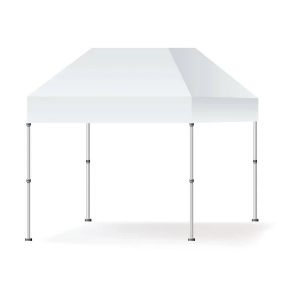 Векторный чистый открытый шатер палатка макет изолированы на белом фоне . — стоковый вектор