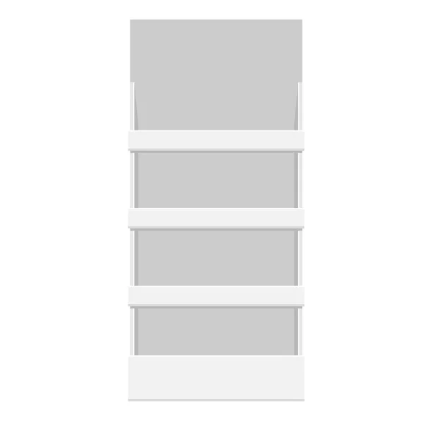 Maqueta de visualización de punto de venta - vista frontal. vector de diseño de color plano y sólido — Archivo Imágenes Vectoriales