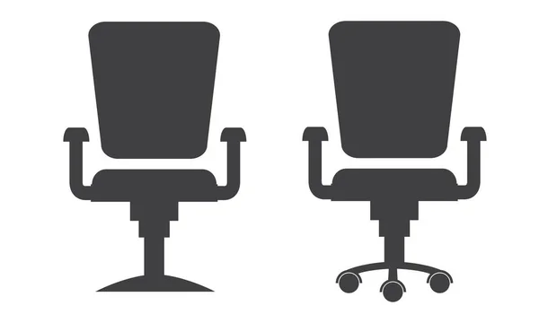 Modern office chair silhouette. Flat design vector. — Stock Vector