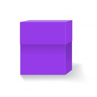 Marka tasarım ve logo için boş kutu. Renkleri değiştirmek kolay. Son moda mor veya mor renk.