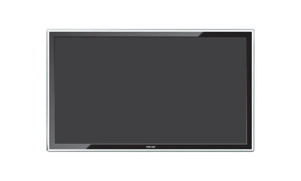 Moderne LED-TV-Bildschirm mit realistischer Reflexion. isolierter Vektor. — Stockvektor