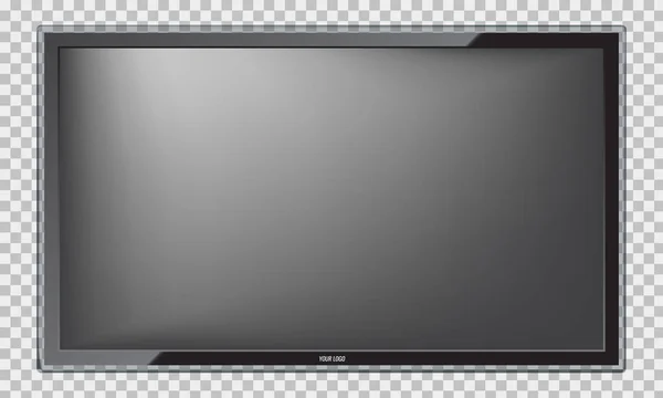 Moderne Led Tv-scherm, met realistische weergave. Geïsoleerde vector. — Stockvector