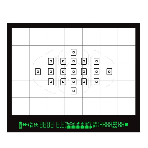 聚焦屏幕或单反相机取景器。矢量插图. — 图库矢量图片