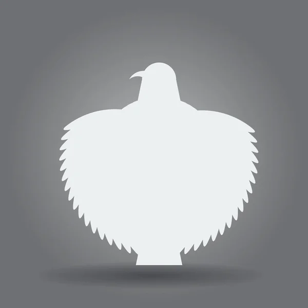 Силуэт логотипа сокола с раскинутыми крыльями изолирован . — стоковый вектор