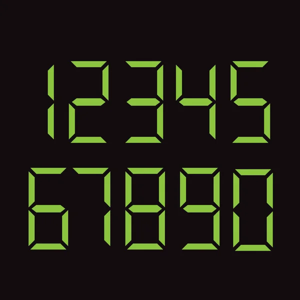 Digital fonts numbers only. Illustrated vector. Stock Vector Image by