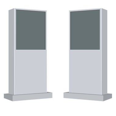 Vector etkileşimli bilgi noktası terminal ekran ekran konsol infokiosk standı