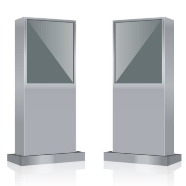 Vector etkileşimli bilgi noktası terminal ekran ekran konsol infokiosk standı