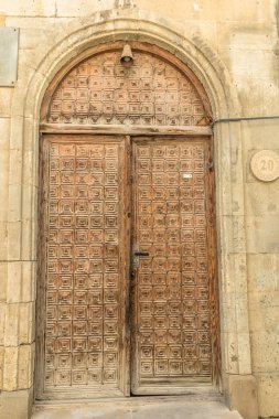 Arapça oryantal arch kapı Azerbaycan eski şehirde tarz..