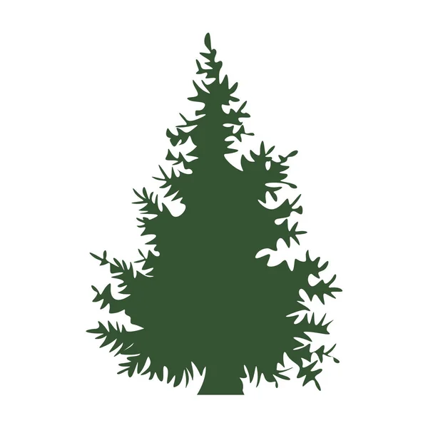 Albero di abete disegnato a mano con per il vostro disegno. Albero di Natale disegnato a mano in stile cartone animato. illustrazione . — Foto Stock