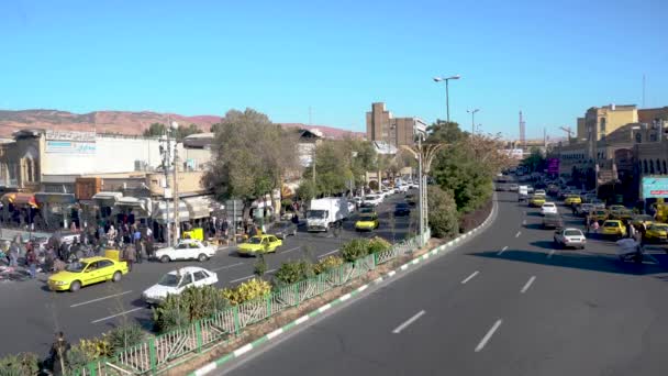 Центральная улица Тебриза. 10 января 2020 Тебриз Иран — стоковое видео
