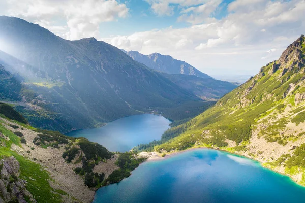 Olho do lago do mar em montanhas de Tatra — Fotografia de Stock