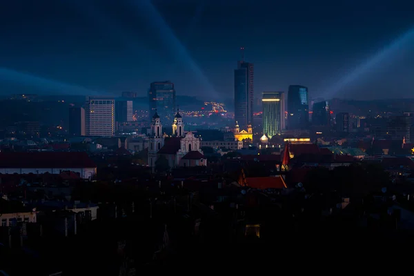 Panorama över centrala Vilnius stad — Stockfoto