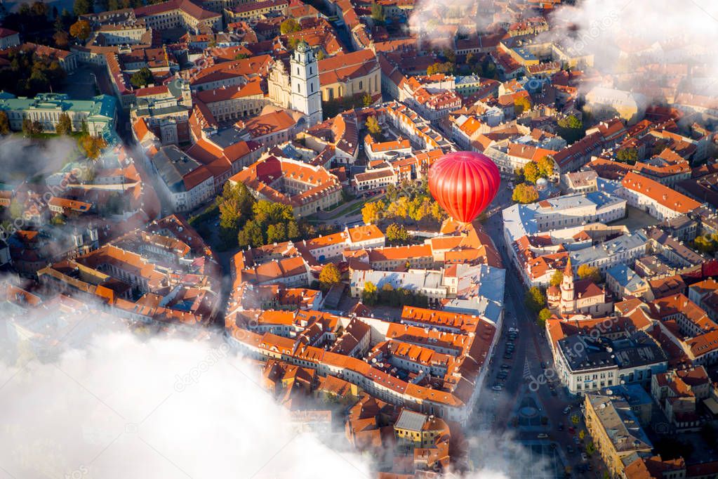 Aerial view of Vilnius, Lithuania