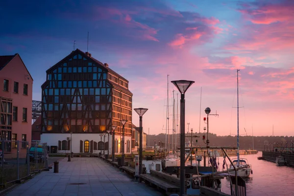 Sonnenuntergang Hafen Klaipeda Litauen — Stockfoto